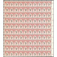 J88, Full Mint Sheet of 100 Postage Due Stamps PL# 26660 - Stuart Katz