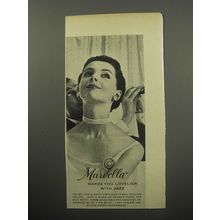 1955 Marvella Simulated Pearl Jewelry Ad - Marvella makes you lovelier with Jazz