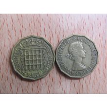 GB 1961 Elizabeth II Brass Threepence 3d Coin