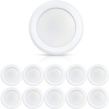 ECOELER 10Pack 6" Dimmable LED Disk Light, 16.5W 5000K Daylight 1000Lm, Dimmable