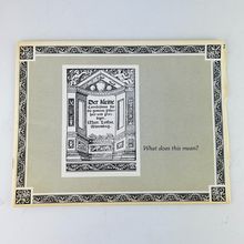 Dr Martin Luther Small Catechism 450th Anniversary Remembrance Booklet