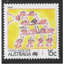 AUS 1988 15c 'LIVING TOGETHER - SPORT' FINE USED (EBID67-147)