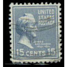 Used 820 15c James Buchanan Very Fine M08004