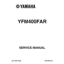 YAMAHA YFM400FAR SERVICE MANUAL 2002 ALL TERRAIN VEHICLE 481 PAGES IN ENGLISH
