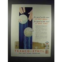 1931 Texaco Ethyl Gasoline Ad - For Speed on the Court