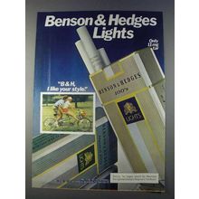 1980 Benson & Hedges Lights Cigarettes Ad - Like Your Style