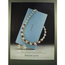 1988 Tiffany & Co. Ad - Necklace of Rubies,Diamonds & Earclips