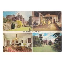 BERKELEY CASTLE, GLOUCESTERSHIRE. used vintage postcard by Harvey Barton =