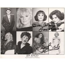 Jim Bailey Vintage Female Impersonator Comedian Hand Signed Photo