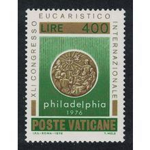 Vatican 41st Intl Eucharistic Congress 400L 1976 MNH SG#658 Sc#594