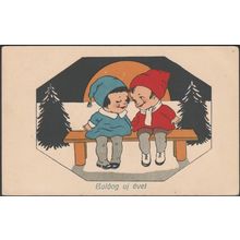 Boldog Új Évet, 1930 - Albrecht & Meister Levelezőlap