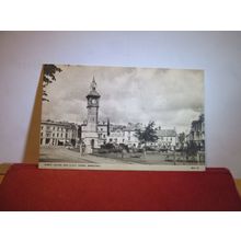 ALBERT SQUARE & CLOCK TOWER, BARNSTAPLE, DEVON.. used vintage postcard 1957 pm =