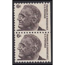 1284 6c Franklin Roosevelt Fine MNH BPS Vert Pair RS V4627