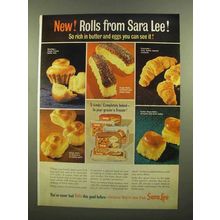1965 Sara Lee Rolls Ad - So Rich in Butter and Eggs