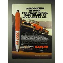 1991 Rancho RS 1000 Shocks Ad - For Paved Roads