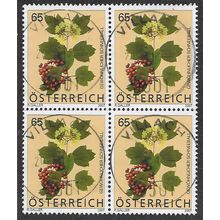 AUT 2007 BLOCK OF 4x 65c 'FLORA DEFINITIVES ' FINE USED (EBID56-297)