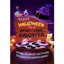 Happy Halloween To A Bewitching Daughter - Halloween Greeting Card - 25199