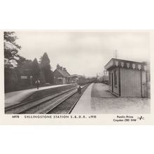 Shillingstone Railway Train Station Real Photo Postcard