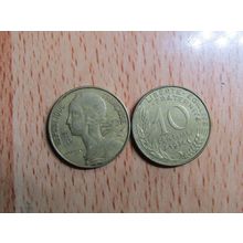 France Republic 1974 10 Centimes Coin