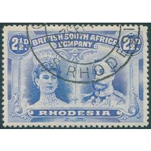 Rhodesia 1910 2½d ultramarine Perf 15 SG172 used