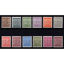 Saxony, Germany 1945, Soviet Occupation set w/wmk 1X. MNH. Mi #126X-137X