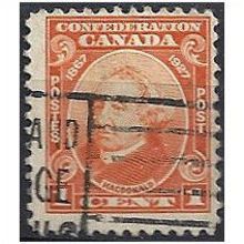 Canada 1927 SG266 1c Orange Good Used. .