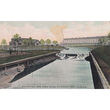 Glasgow Waterfall Richmond Park House Antique WW1 Postcard