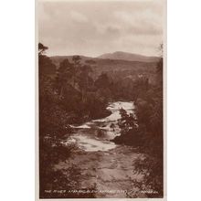 Glen Affaric Scotland River Arial Antique Real Photo Postcard