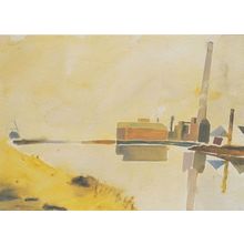 Robert Soden Fog Lea Navigation Painting Postcard