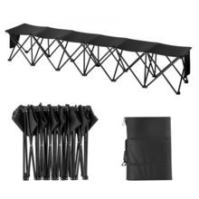 6 Seat Portable Folding Sport Bench Outdoor Camping Chair with Carry Bag