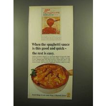 1965 French's Spaghetti Sauce Mix Ad - Good and Quick
