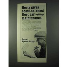 1966 Hertz Rent-a-Car Ad - Coast-to-Coast Fleet Car