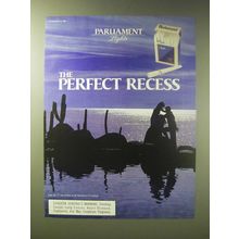 1989 Parliament Lights Cigarettes Ad - perfect recess