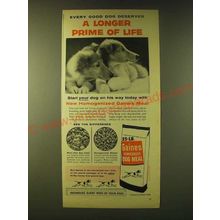 1956 Gaines Homogenized Dog Meal Ad - Every good dog deserves