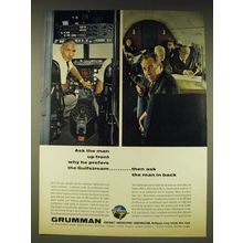 1963 Grumman Gulfstream Airplane Ad - Ask the man up front why he prefers