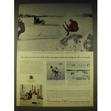 1963 Canadian Club Whiskey Ad - Any part of you can crack when you play
