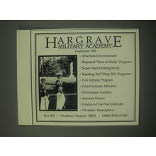 1991 Hargrave Military Academy Advertisement - Established 1909