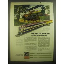 1945 GM Atlantic Coast Line Locomotive Ad - It's a great new day for railroading