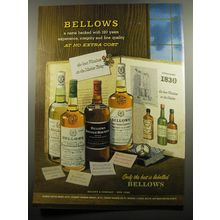 1951 Bellows Whiskies Ad - Bellows a name backed with 120 years experience