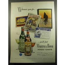 1951 Martini & Rossi Vermouth Ad - Wherever you go