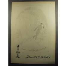 1952 D'Orsay Divine Perfume Ad - Someone lovely has just passed by