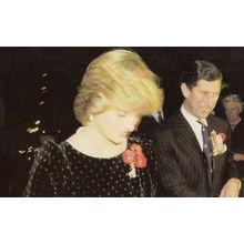 Princess Diana at London Albert Hall Remebrance Sunday Royal Royalty Postcard