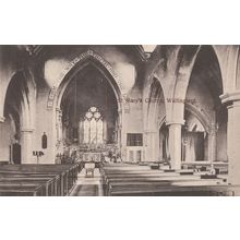 St Marys Church Wallingford Oxford Antique Interior Postcard