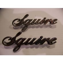 1972 FORD SQUIRE SCRIPT EMBLEMS OEM #D2OB-16098-GA PAIR