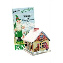 078510X - Knox Metal Incense House- Christmas motif - 5"H x 2.5"W x 3.5"D
