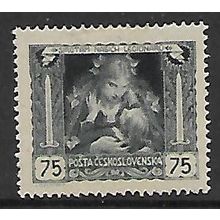 CZECHOSLOVAKIA 1919 ANNIV OF INDEPENDENCE 75H GREY SG64 M MINT