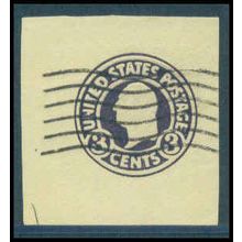 Used U437 2c George Washington Fine Cut Square WA3009