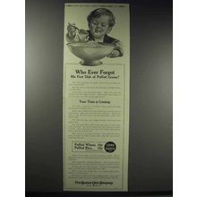 1914 Quaker Puffed Wheat & Rice Ad - Who Ever Forgot