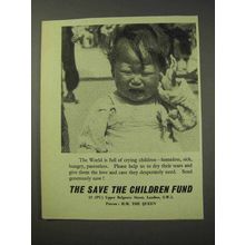 1958 The Save the Children Fund Ad - Crying Children