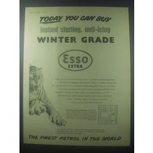 1954 Esso Extra Petrol Ad - Today you can buy instant starting, anti-icing